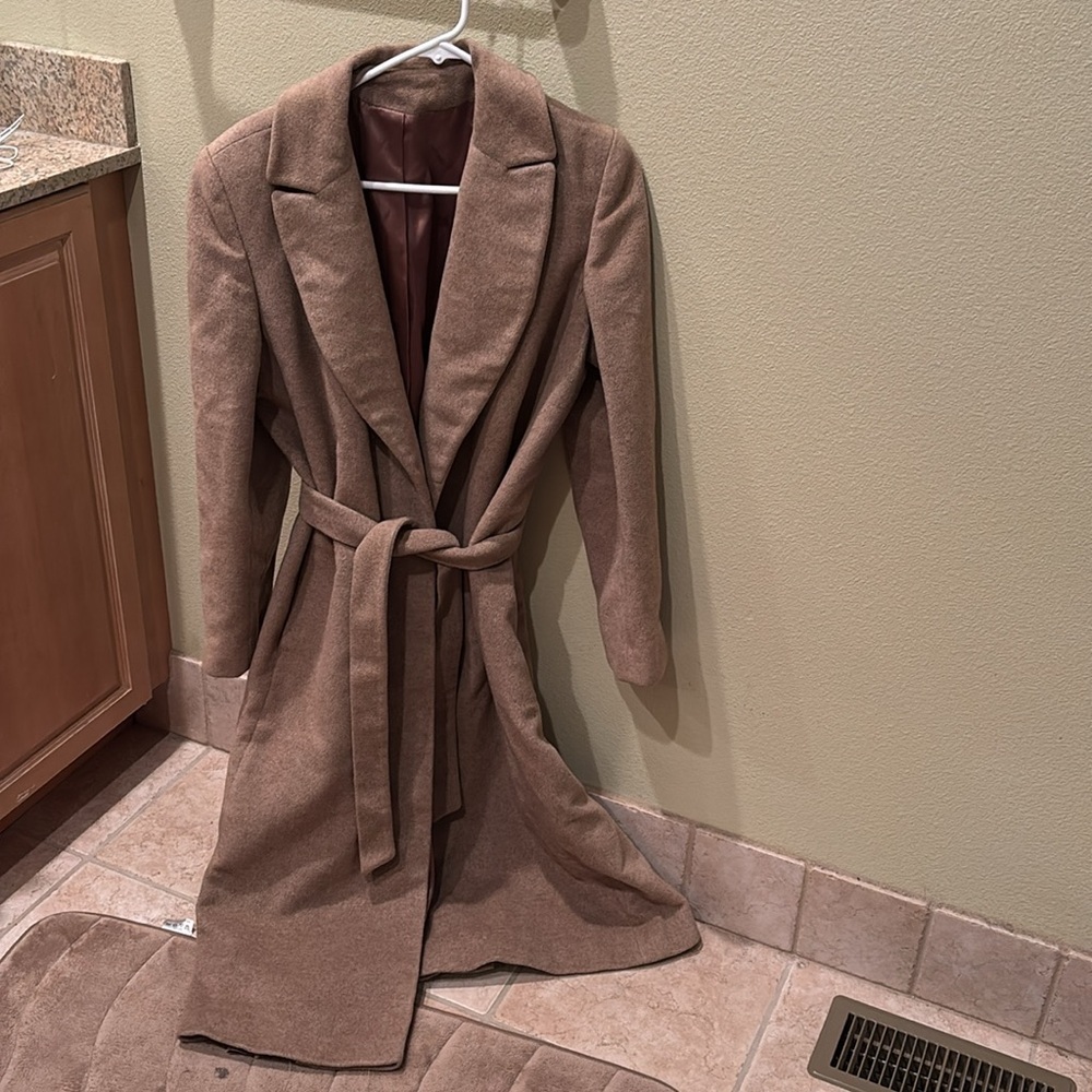 Regency Cashmere woman's camel colored cashmere coat